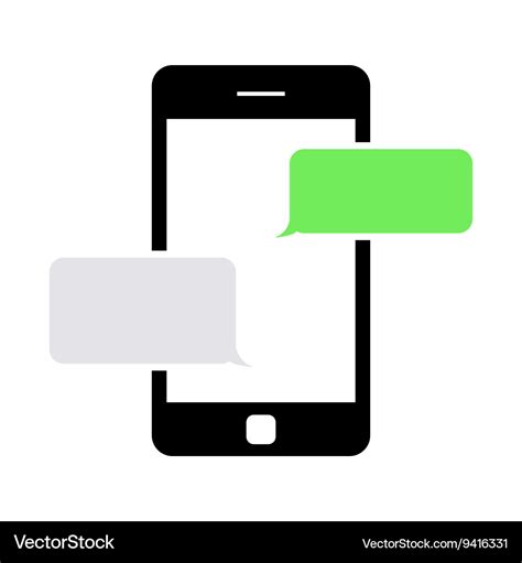 Black text messaging icon Royalty Free Vector Image