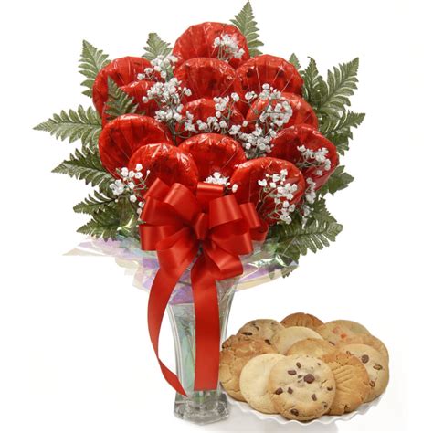 Luscious Longstems in a Vase Cookie Bouquet - Cookie Bouquets