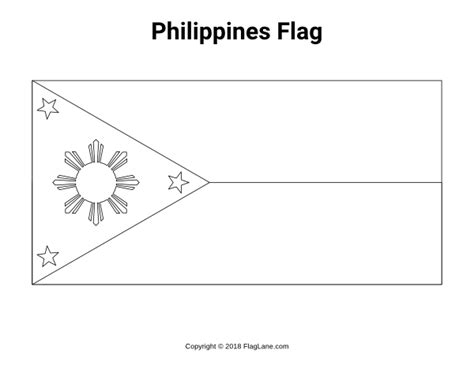 Free Philippines Flag Coloring Page