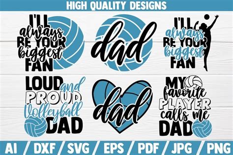 Volleyball DAD SVG Bundle | Sayings | Quotes | Shirt Print