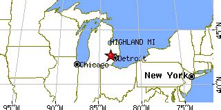 Highland, Michigan (MI) ~ population data, races, housing & economy