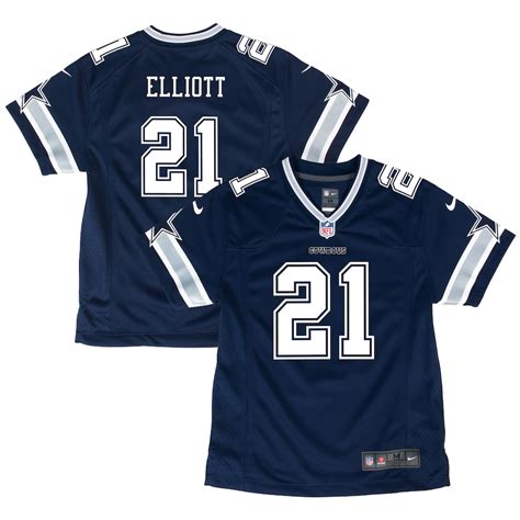 Youth Dallas Cowboys Ezekiel Elliott Nike Navy Game Jersey