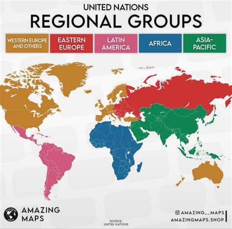 Regional groups according to United Nations: : r/Maps