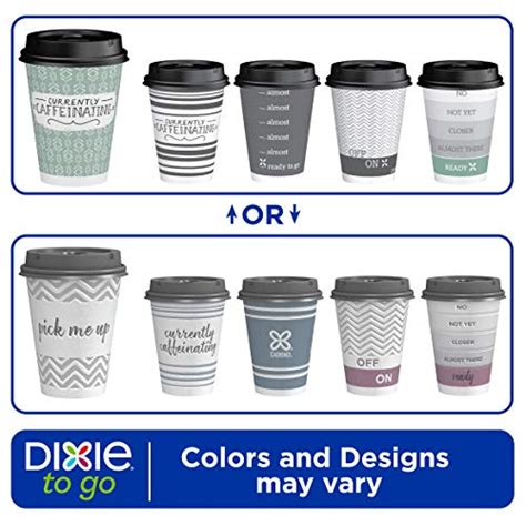 Dixie To Go Coffee Cups and Lids, 12 Oz, 26 Count, Assorted Designs ...