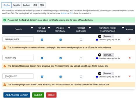 android - Certificate pinning mobile apps - Stack Overflow