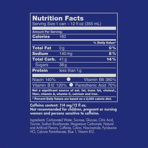 33 Red Bull Nutrition Facts Label - Labels Database 2020