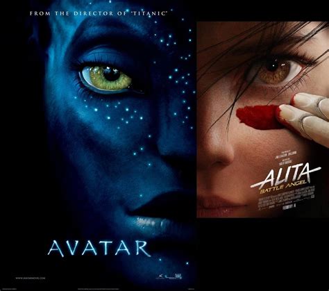 The Alita poster reminded me of a poster for another Cameron film ...