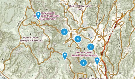 Henry Cowell State Park Trail Map - Cape May County Map