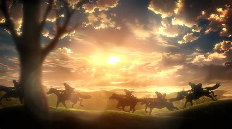 Scouting Legion Sunset: Attack on Titan HD Wallpaper