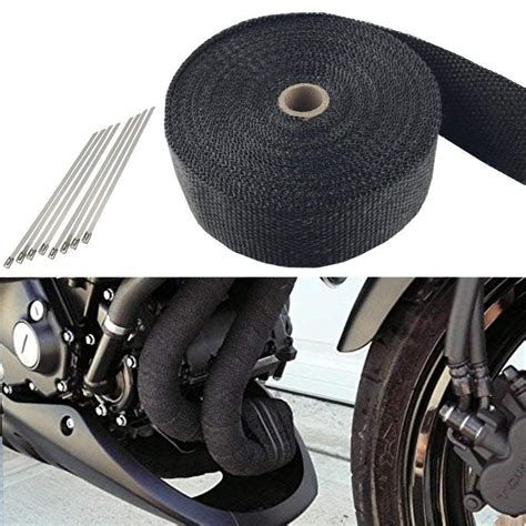 Black Exhaust Wrap - 2" x 50' Exhaust Heat Wrap Roll for Motorcycle ...