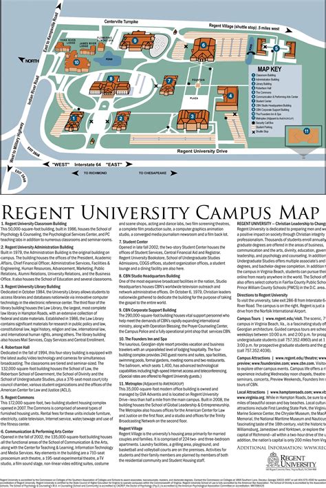 Regent University Campus Map • Mapsof.net