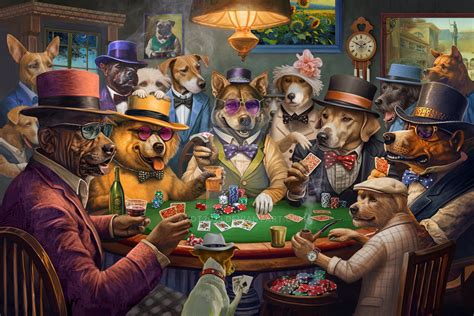 Dogs Playing Poker by Azot2023 on DeviantArt