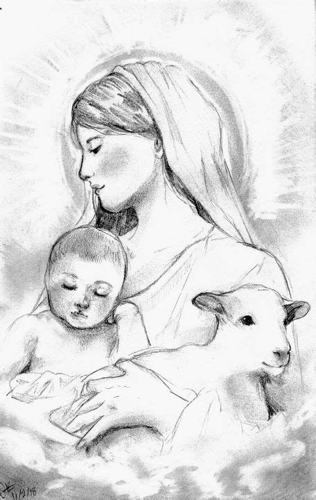 Baby Jesus and Virgin Mary - Jocelyn Klukas - Drawings & Illustration ...