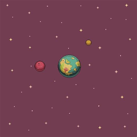 Premium Vector | Pixel art wallpaper planet and stars in space 8bit ...