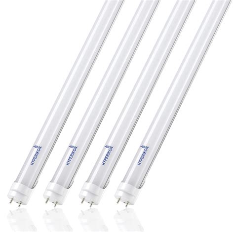 Hyperikon T8 T10 T12 LED Light Tube 4FT, 18W (40W-50W Equiv.), Dual-End Powered, Ballast Bypass ...