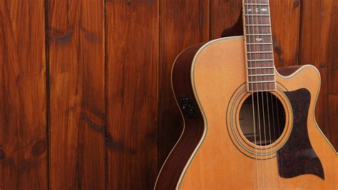 Download Acoustic Guitar Brown Colors Wallpaper | Wallpapers.com