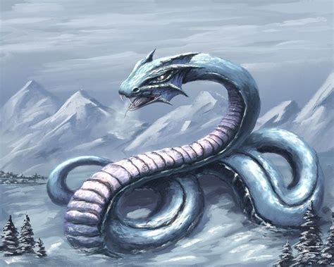 Ice serpent | Мифические существа, Работы, Дракон