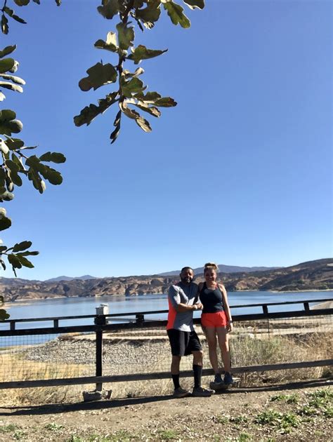 Great trail run overlooking Castaic lake!