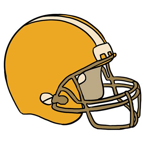 Football Helmet Drawing Front View