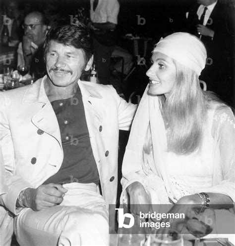 Image of Actors Charles Bronson and his Wife Jill Ireland during Reception