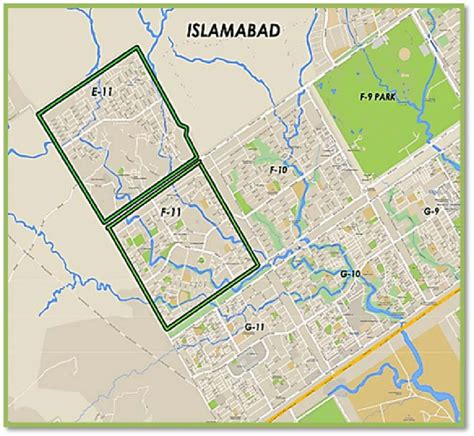 University Town Islamabad Map