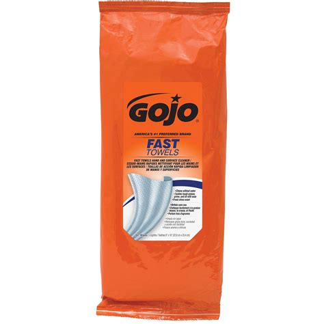 GOJO Fast Wipes Hand-Cleaning Towels Resealable Packet, Orange Scent, 60 Wipes, 6/Ct (6285-06 ...