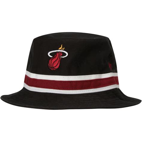 Miami Heat '47 Brand Stripe Bucket Hat – Black