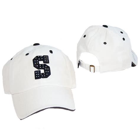 Penn State Womens White Hat Block S Bling Nittany Lions (PSU)