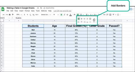 How to Make a Table in Google Sheets