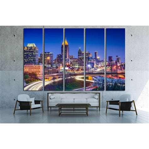 Atlanta, Georgia, USA downtown skyline №1775 Ready to Hang Canvas Prin – Zellart Canvas Prints