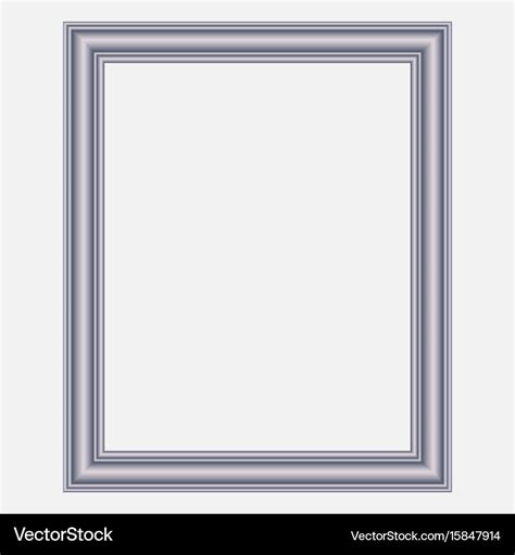 Modern silver frame Royalty Free Vector Image - VectorStock