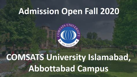 [Admissions Open Fall 2020] COMSATS University Islamabad, Abbottabad Campus - Jaamiah.com