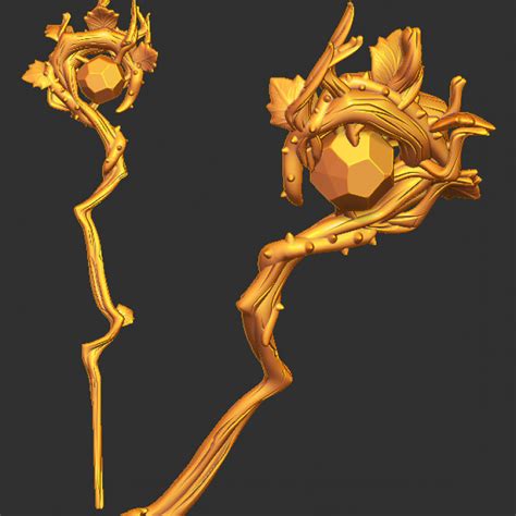 3D Printable druid-staff by Action Figure Fusion