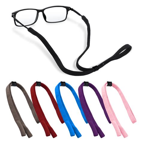 Kalevel 6pcs Glasses Holder Strap Sports Adjustable Sunglasses Strap Nylon Sunglass String Cord ...