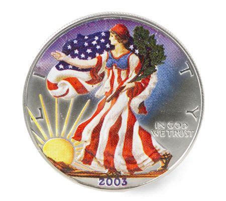 2003 Colorized Walking Lady Liberty Silver Dollar — QVC.com