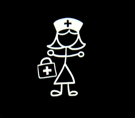 Nurse Stick Figure Vinyl Decal