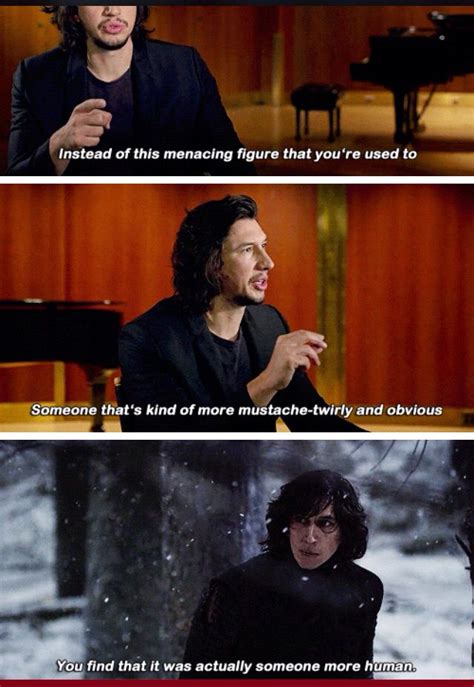 Adam Driver on his character Kylo Ren | Star wars memes, Star wars humor, Star wars fans