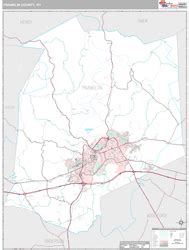 Franklin County, KY Zip Code Wall Map Premium Style by MarketMAPS