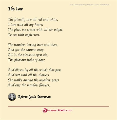 The Cow Poem by Robert Louis Stevenson