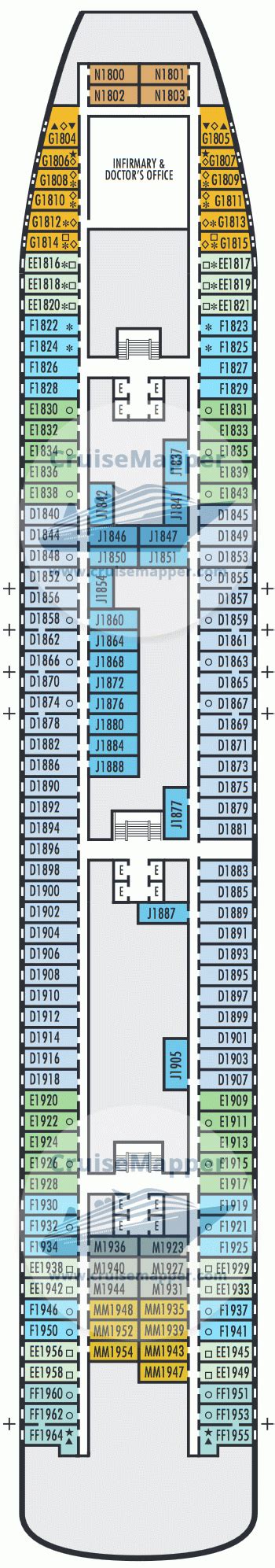 Fred Olsen Bolette deck 11 plan | CruiseMapper