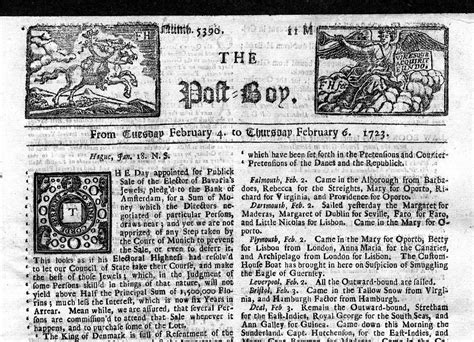 POST-BOY, 18TH CENTURY ORIGINAL NEWSPAPER, DISPLAYABLE | eBay