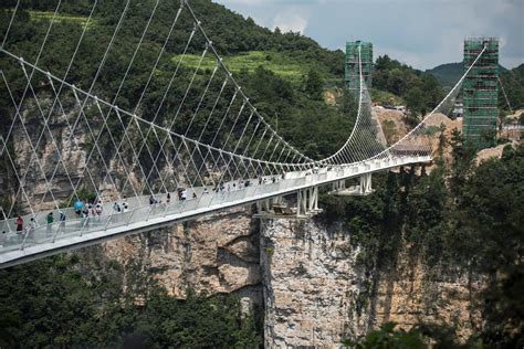 China opens longest glass bottom bridge in world | Al Arabiya English