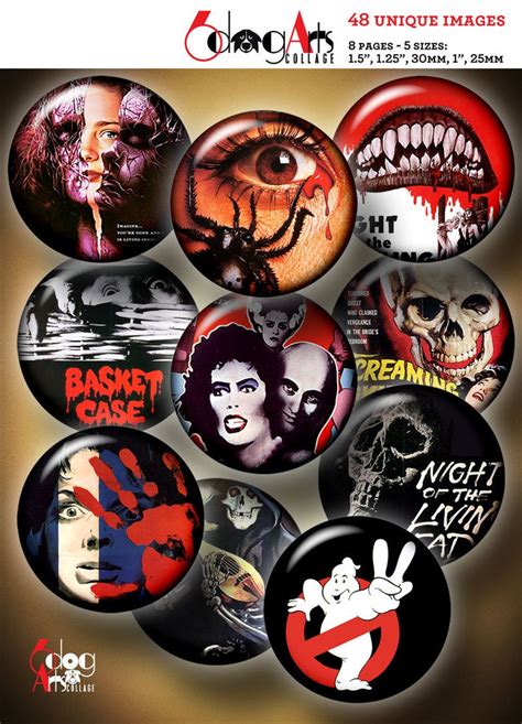 Horror Movie Posters Digital Collage Sheets Downloads for | Etsy