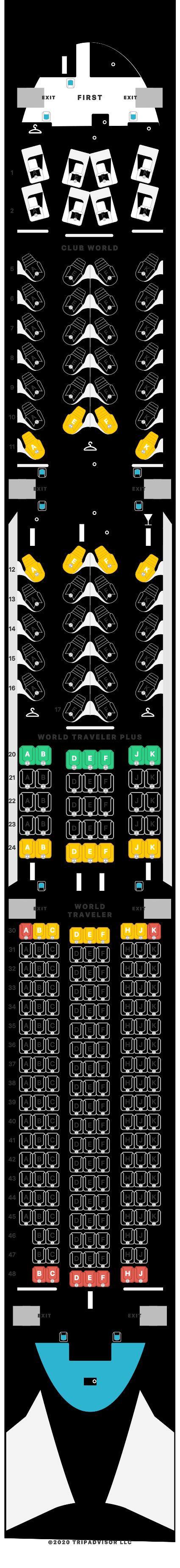 British Airways 787 Business Class Seat Map | Elcho Table