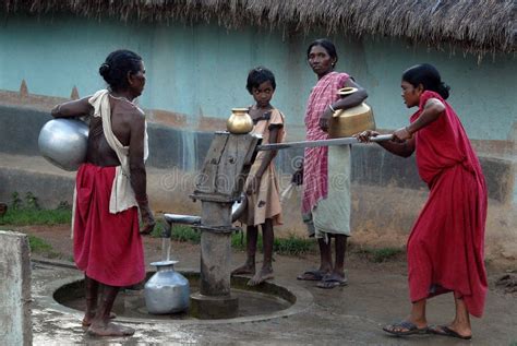 Indian Village life editorial stock photo. Image of well - 21071278