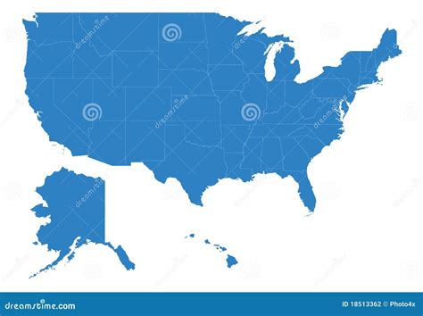 Map of usa stock vector. Illustration of green, isolated - 18513362