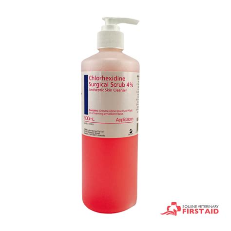 Chlorhexidine Scrub 4% 500ml - Equine Veterinary First Aid