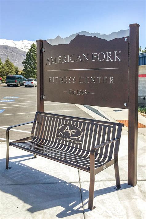 American Fork Fitness Center Sign | Laser cut metal, Outdoor signs, Metal signs