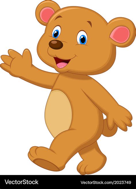 Bear Clipart Clipart Cartoon Style Brown Bear Standing Waving | Images ...