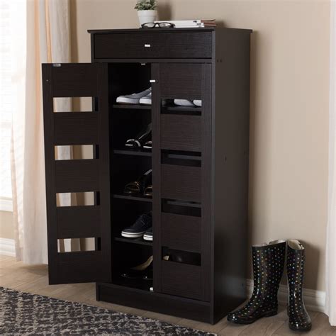 Baxton Studio Acadia Modern & Contemporary Wenge Brown Finished Shoe ...